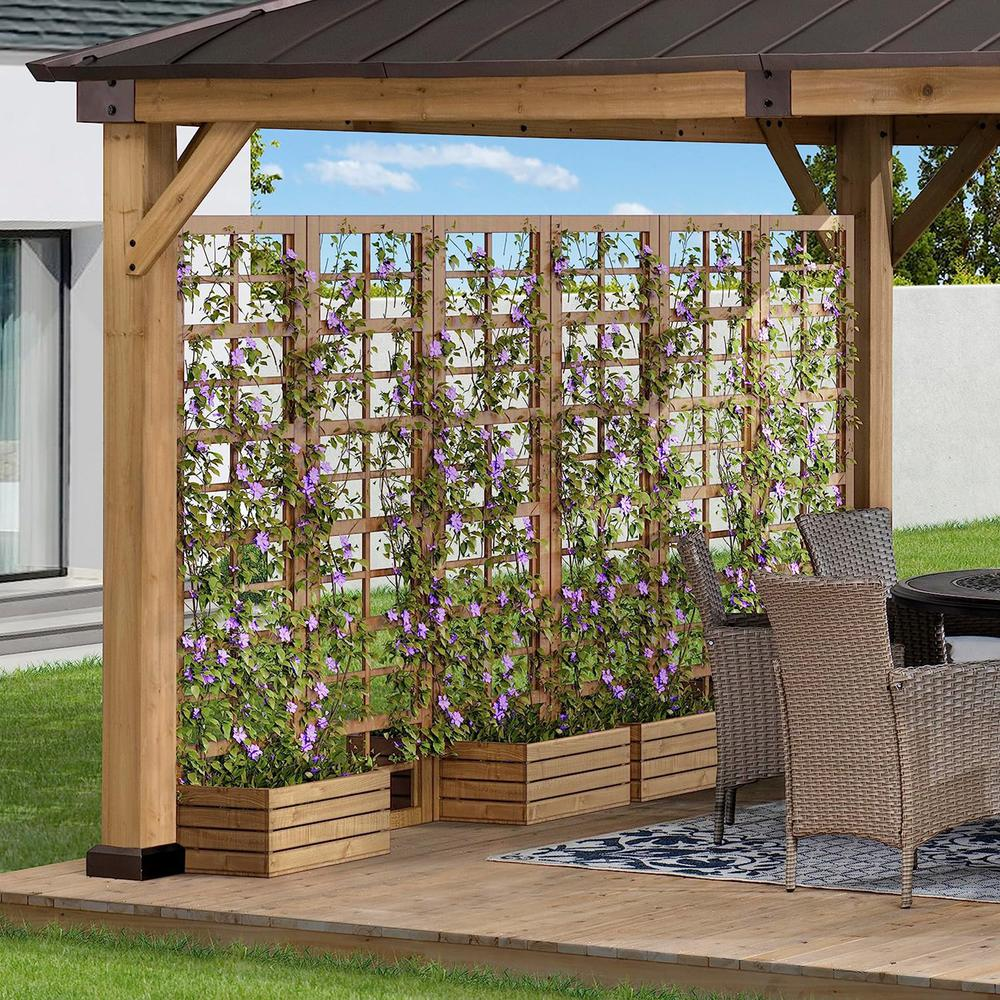 Sunjoy Tri-fold Wood Trellis/Privacy Wall