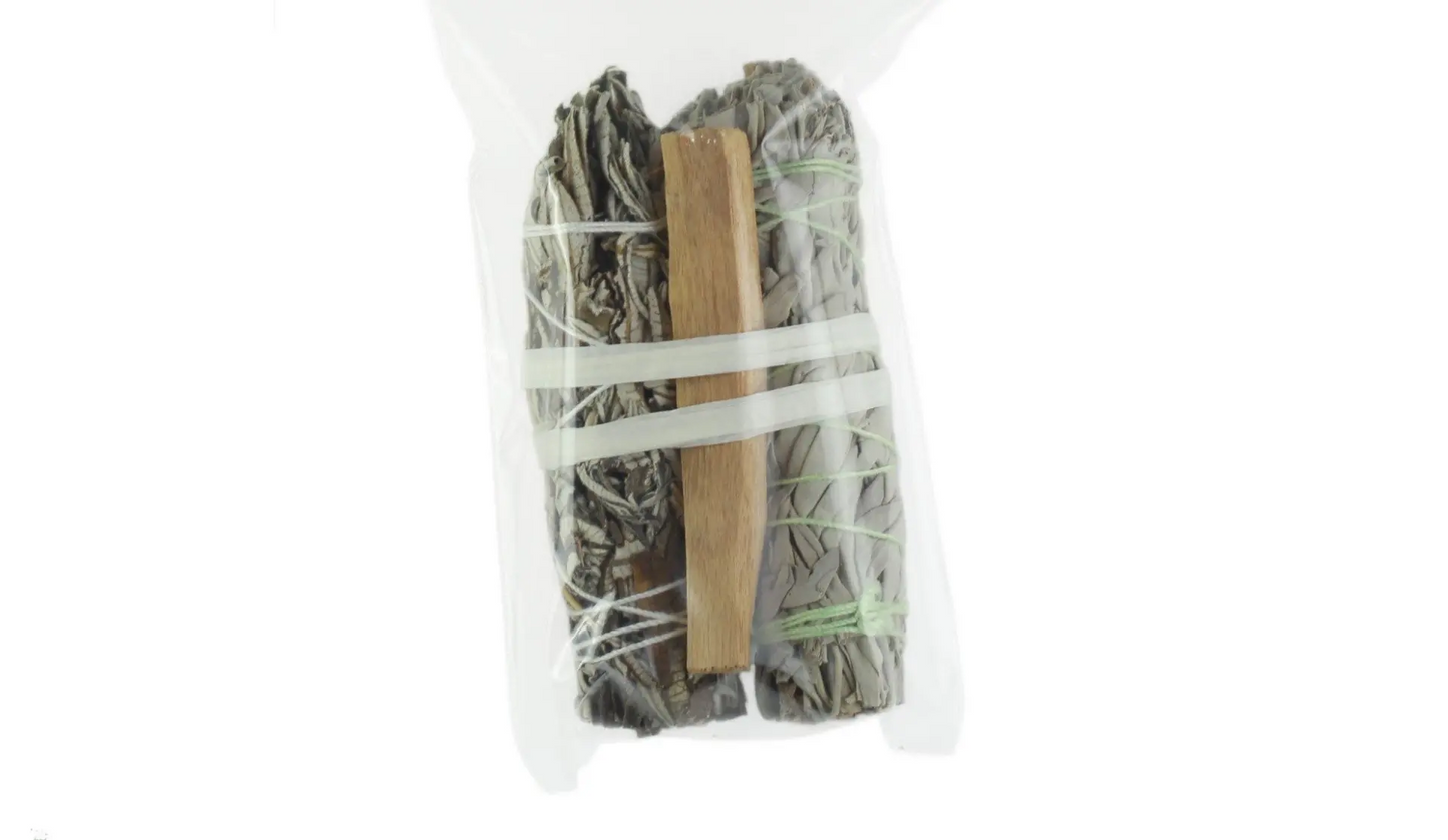 Smudging Kit - Palo Santo , white Sage and Yerba Santa