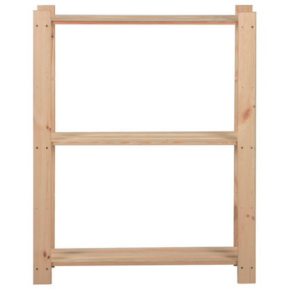 vidaXL 3-Tier Storage Rack 23.6"x11.2"x35.4" Solid Wood Pine