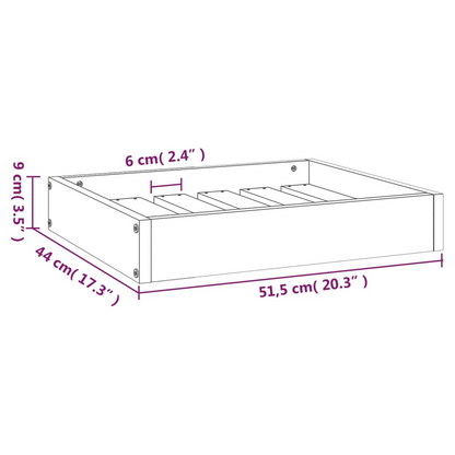 vidaXL Dog Bed 20.3"x17.3"x3.5" Solid Wood Pine