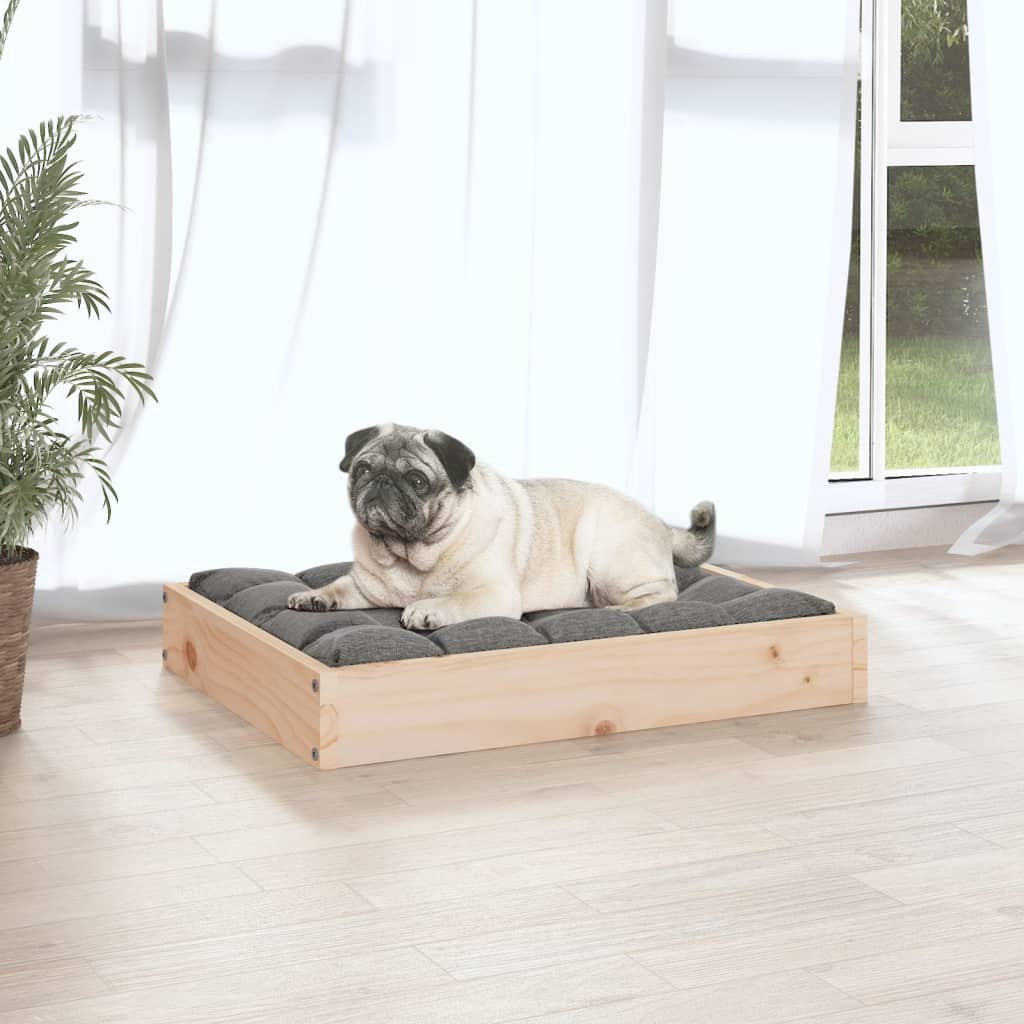 vidaXL Dog Bed 24.2"x19.3"x3.5" Solid Wood Pine