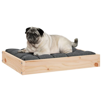 vidaXL Dog Bed 24.2"x19.3"x3.5" Solid Wood Pine