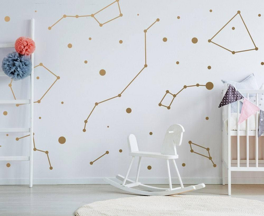 Star Celestial Decor Set, Constellation Themed Interior Design Enhancement Elements