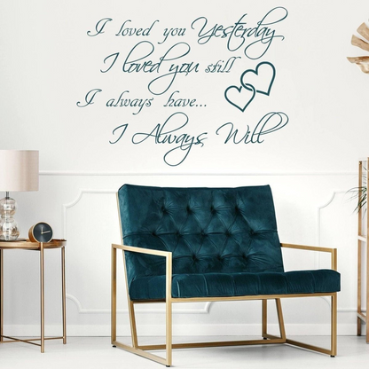 Love Forever Wall Sticker - Vinyl Adhesive Art Decoration for Walls