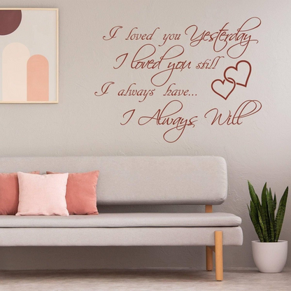 Love Forever Wall Sticker - Vinyl Adhesive Art Decoration for Walls