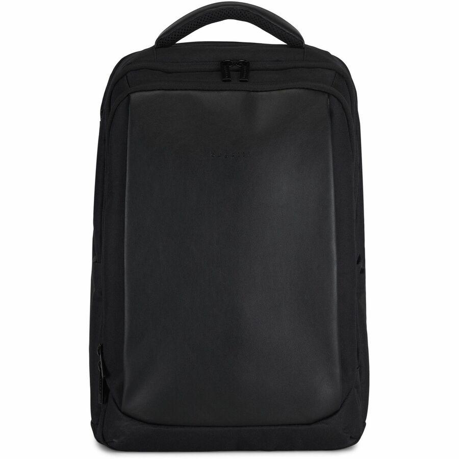 bugatti Carrying Case (Backpack) for 15.6" Notebook - Black - Damage Resistant - Polyester Body - Shoulder Strap, Handle - 16.8" Height x 11.8" Width x 7.3" Depth - 1 Each