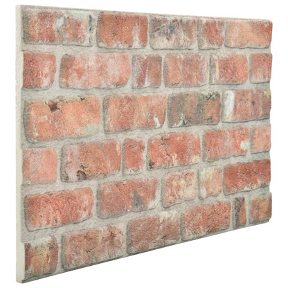 vidaXL 3D Wall Panels with Red Brick Design 10 pcs EPS