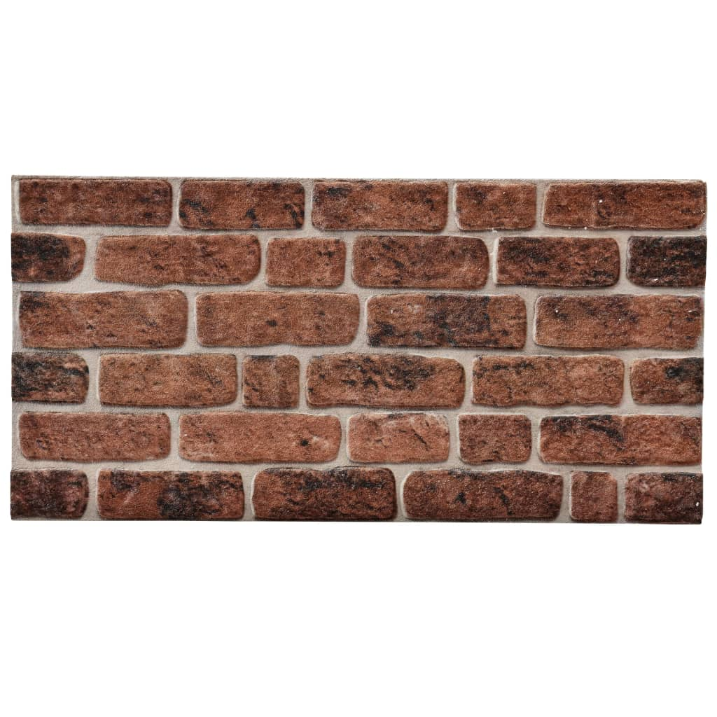 vidaXL 3D Wall Panels with Dark Brown Brick Design 10 pcs EPS