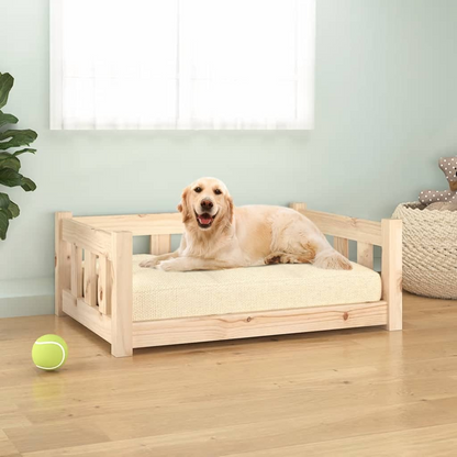 vidaXL Dog Bed 29.7"x21.9"x11" Solid Wood Pine