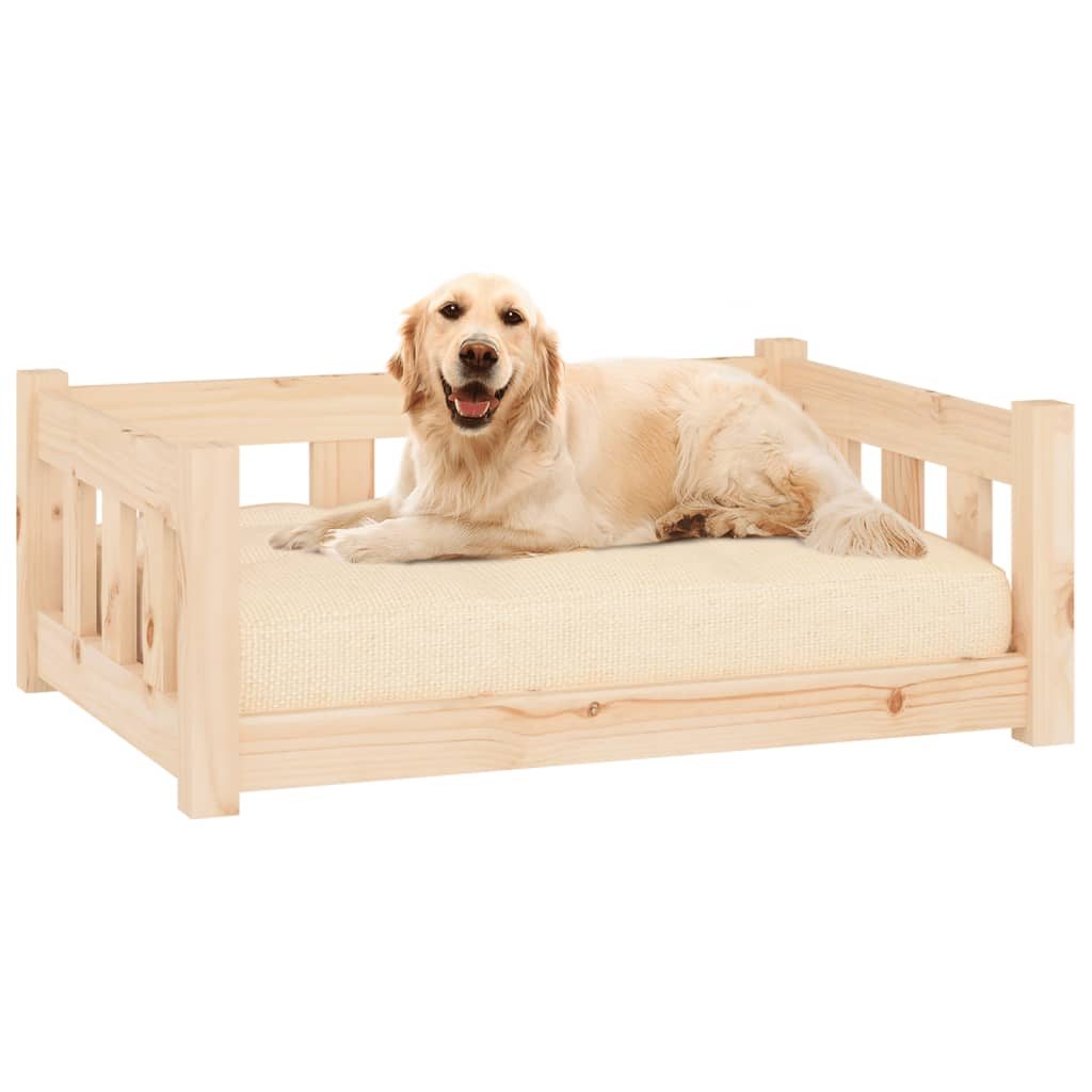 vidaXL Dog Bed 29.7"x21.9"x11" Solid Wood Pine