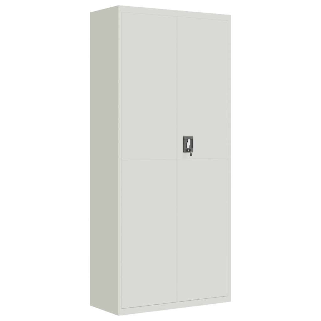 vidaXL File Cabinet Light Gray 35.4"x15.7"x78.7" Steel