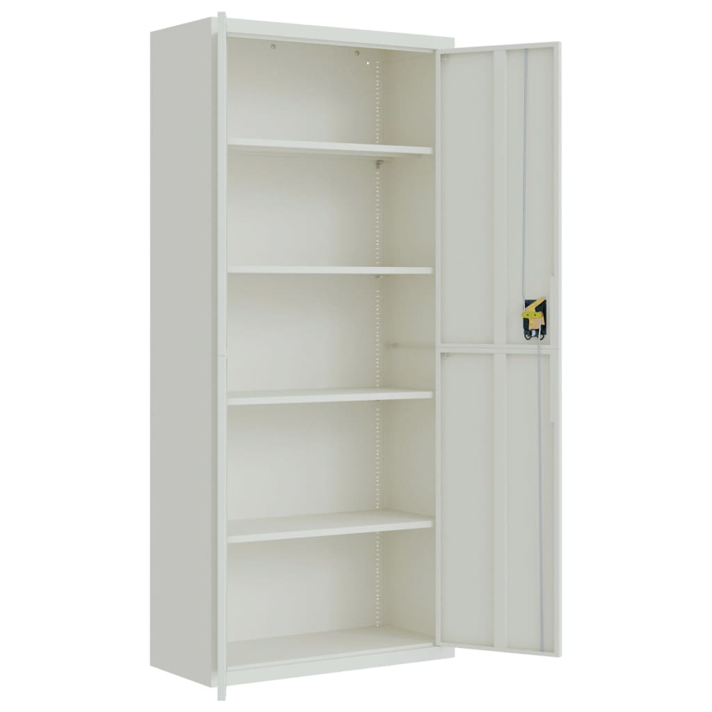 vidaXL File Cabinet Light Gray 35.4"x15.7"x78.7" Steel