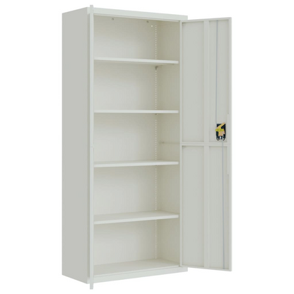 vidaXL File Cabinet Light Gray 35.4"x15.7"x78.7" Steel