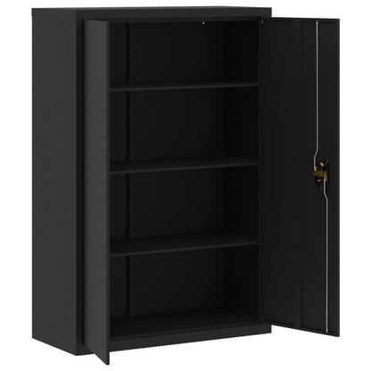 vidaXL File Cabinet Black 35.4"x15.7"x55.1" Steel