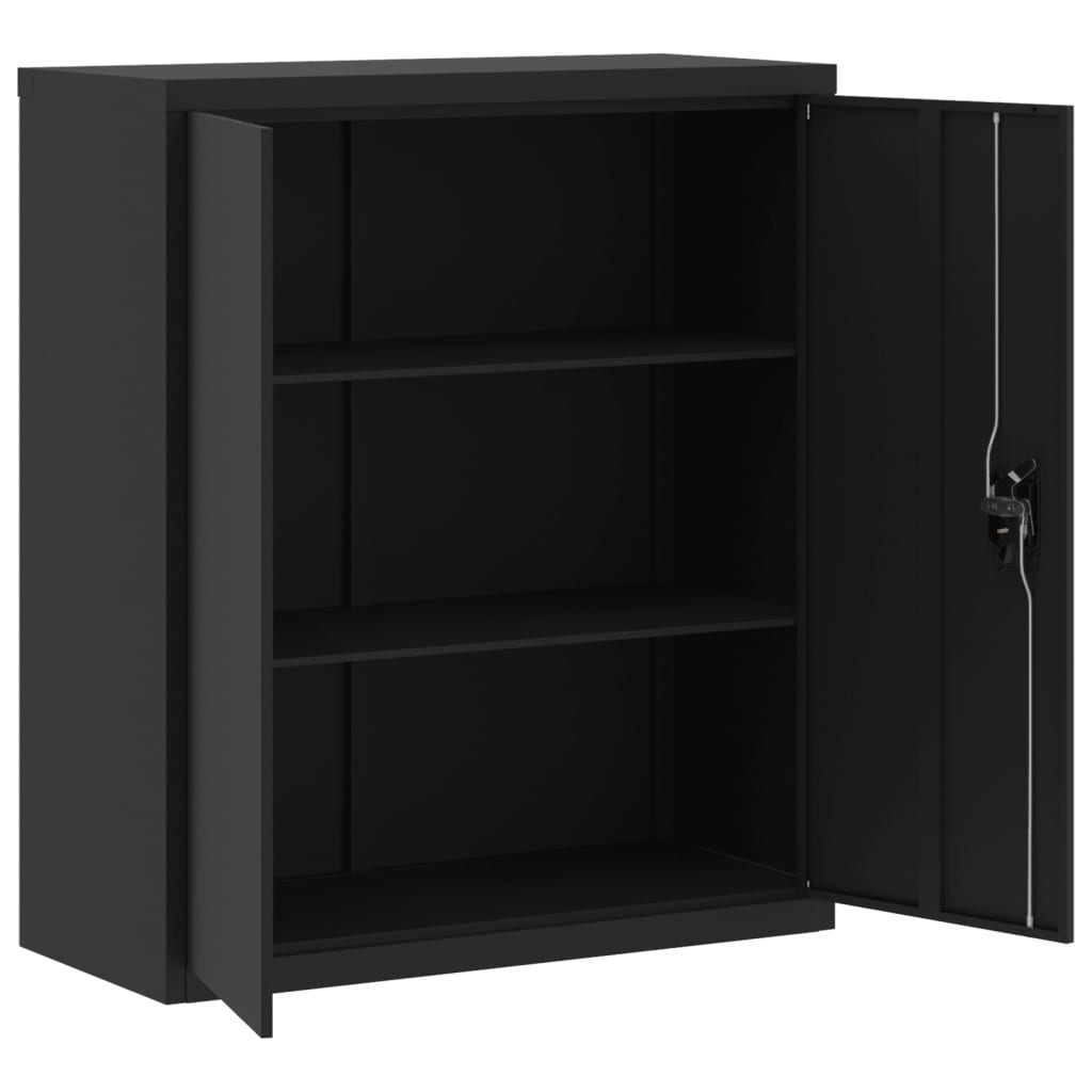 vidaXL File Cabinet Black 35.4"x15.7"x41.3" Steel