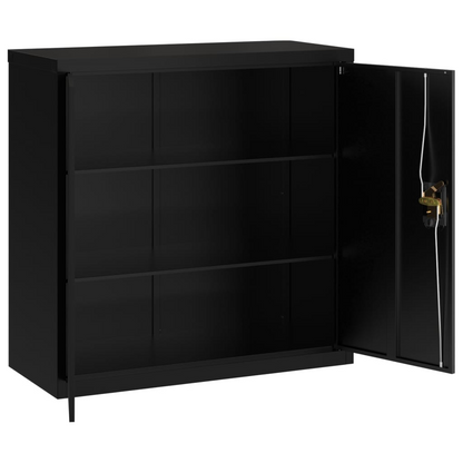 vidaXL File Cabinet Black 35.4"x15.7"x35.4" Steel