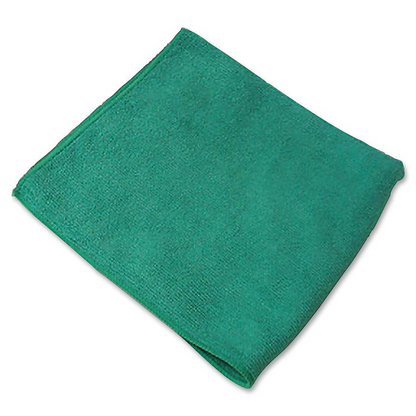 Genuine Joe General Purpose Microfiber Cloth - Cloth - 16" Width x 16" Length - 12 / Bag - Green