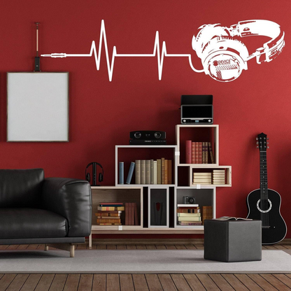 Adhesive Musical Rhythm Wall Stickers - Vinyl Music Notes Wall Decal Art