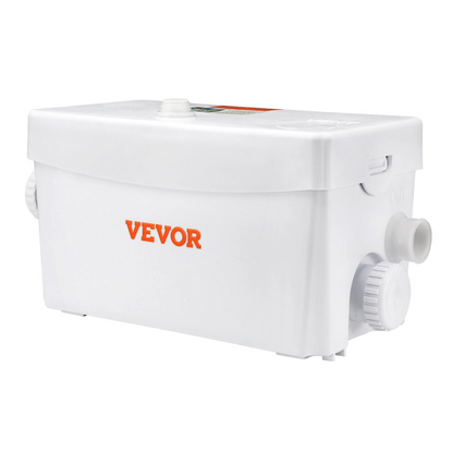 VEVOR 300W for Macerator Toilet Macerating Toilet Pump Macerator Pump 6000 L/h Flow, 23 ft/7 m Head Toilet Bowl,Toilet Tank Upflush Toilet with 3 Water Inltes For Kitchen, Bathroom