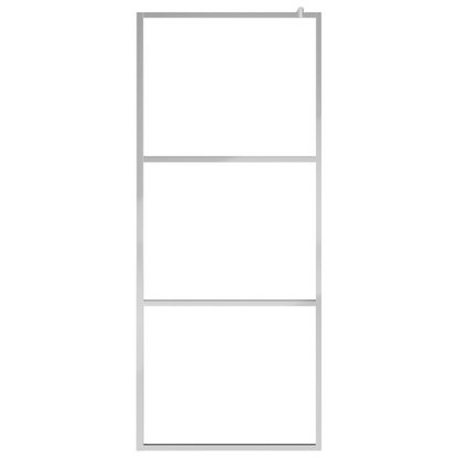 vidaXL Walk-in Shower Wall with Half Frosted ESG Glass 31.5"x76.8"