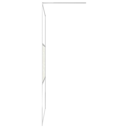 vidaXL Walk-in Shower Wall ESG Glass with Stone Design 35.4"x76.8"