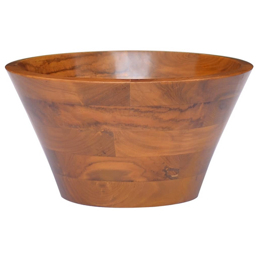 vidaXL Basin Solid Wood Teak Φ15.7"x7.9"