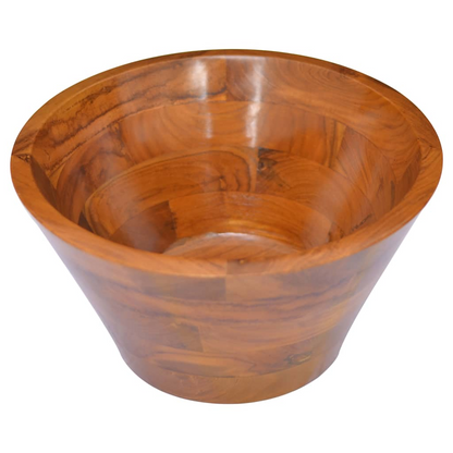 vidaXL Basin Solid Wood Teak Φ15.7"x7.9"