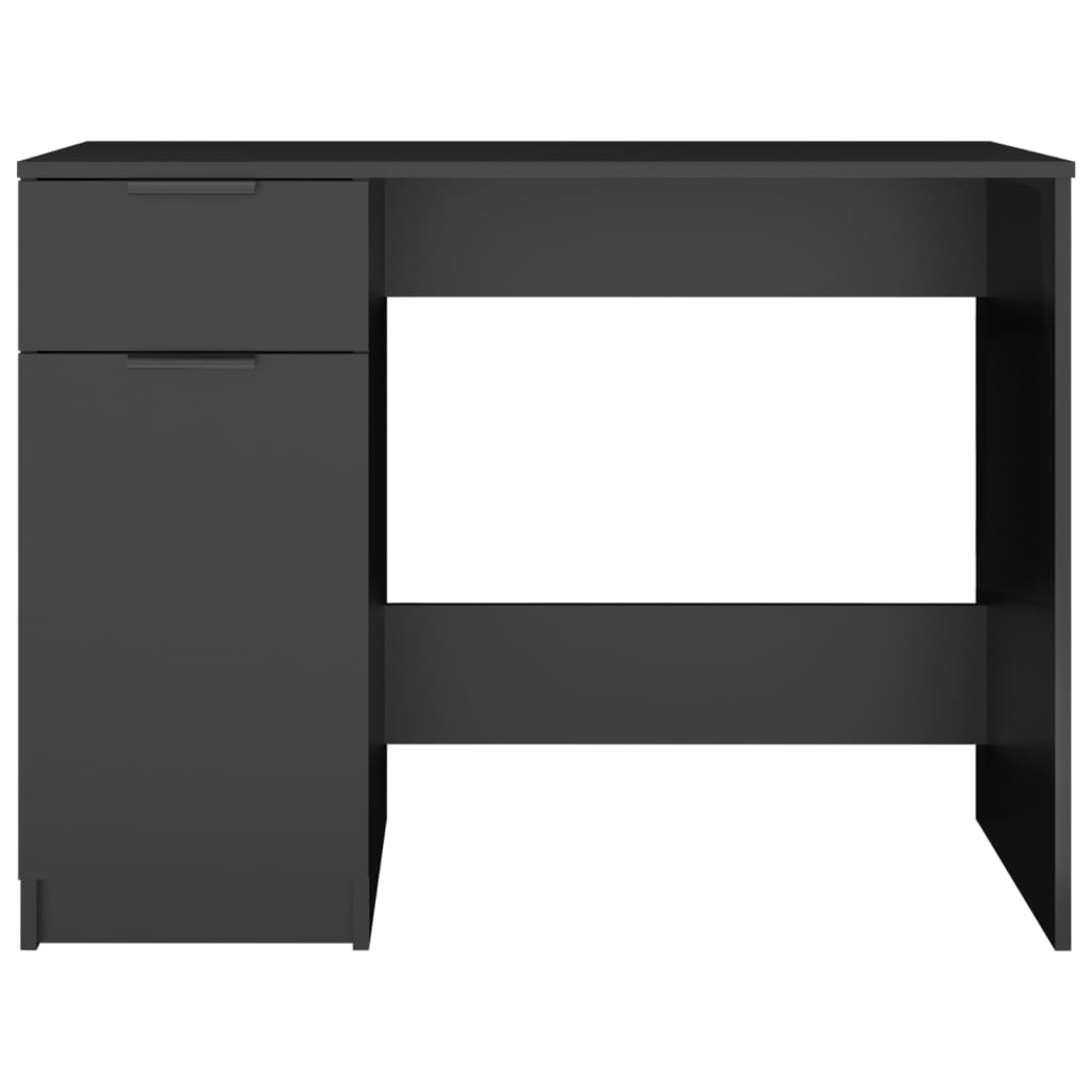 vidaXL Desk Black 39.4"x19.7"x29.5" Engineered Wood