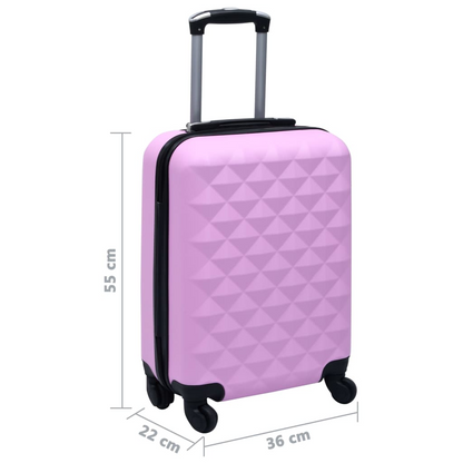 vidaXL Hardcase Trolley Pink ABS