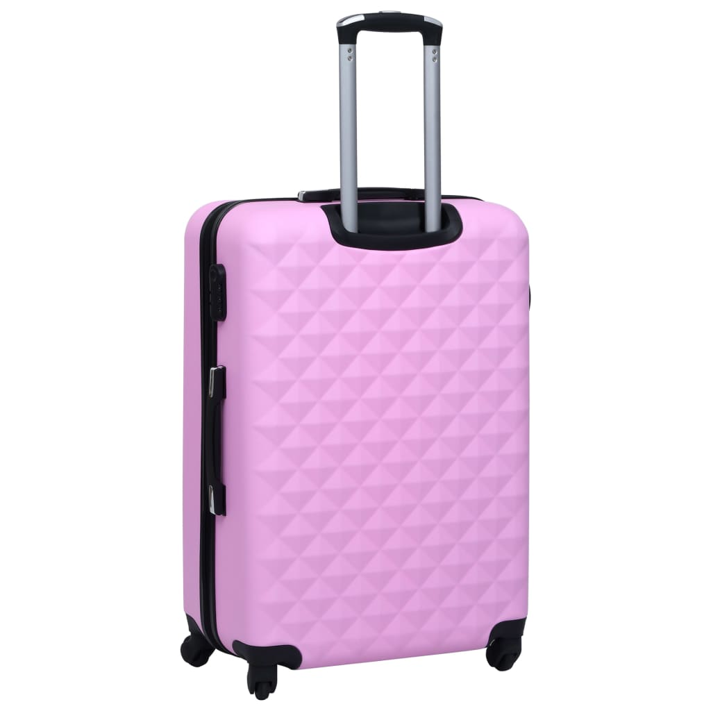 vidaXL Hardcase Trolley Set 3 pcs Pink ABS