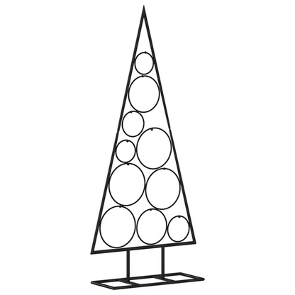 vidaXL Metal Christmas Tree for Decoration Black 35.4"