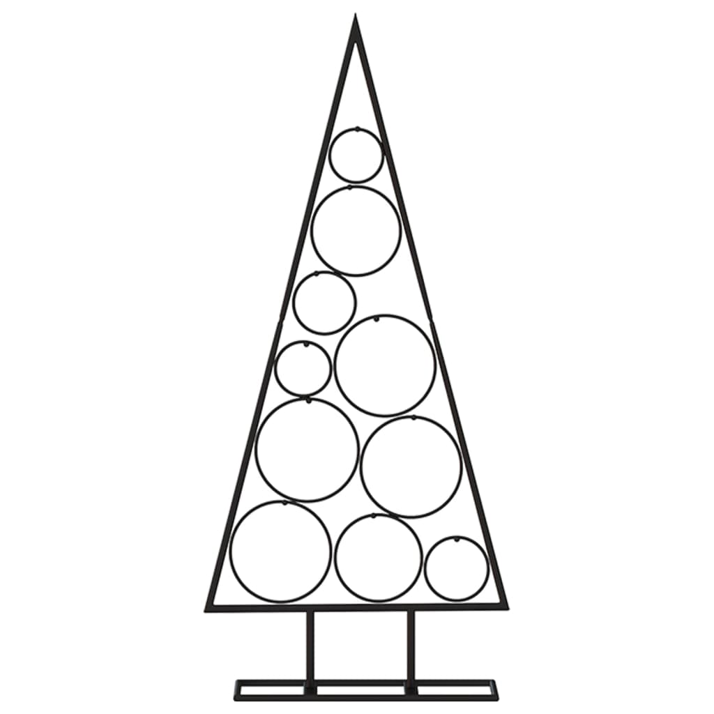 vidaXL Metal Christmas Tree for Decoration Black 35.4"