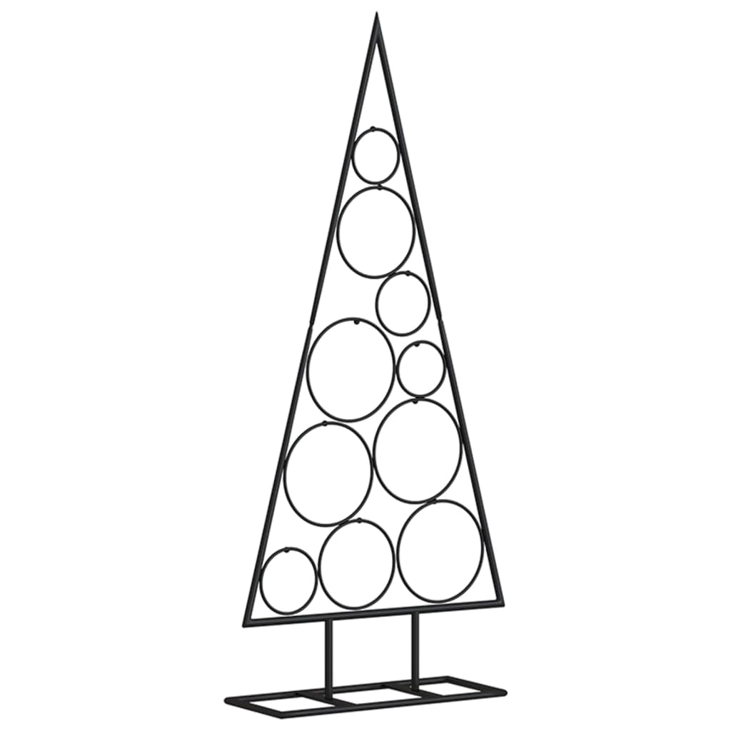 vidaXL Metal Christmas Tree for Decoration Black 35.4"