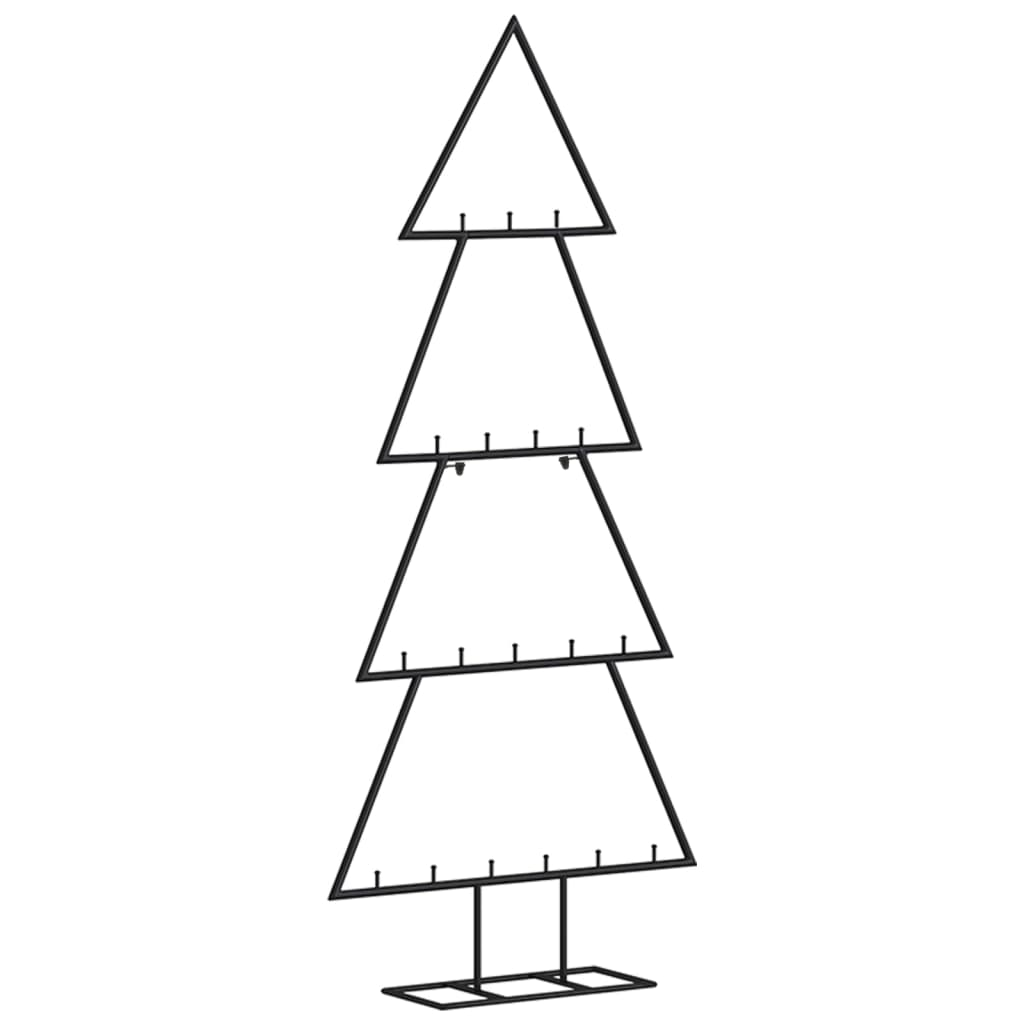 vidaXL Metal Christmas Tree for Decoration Black 35.4"