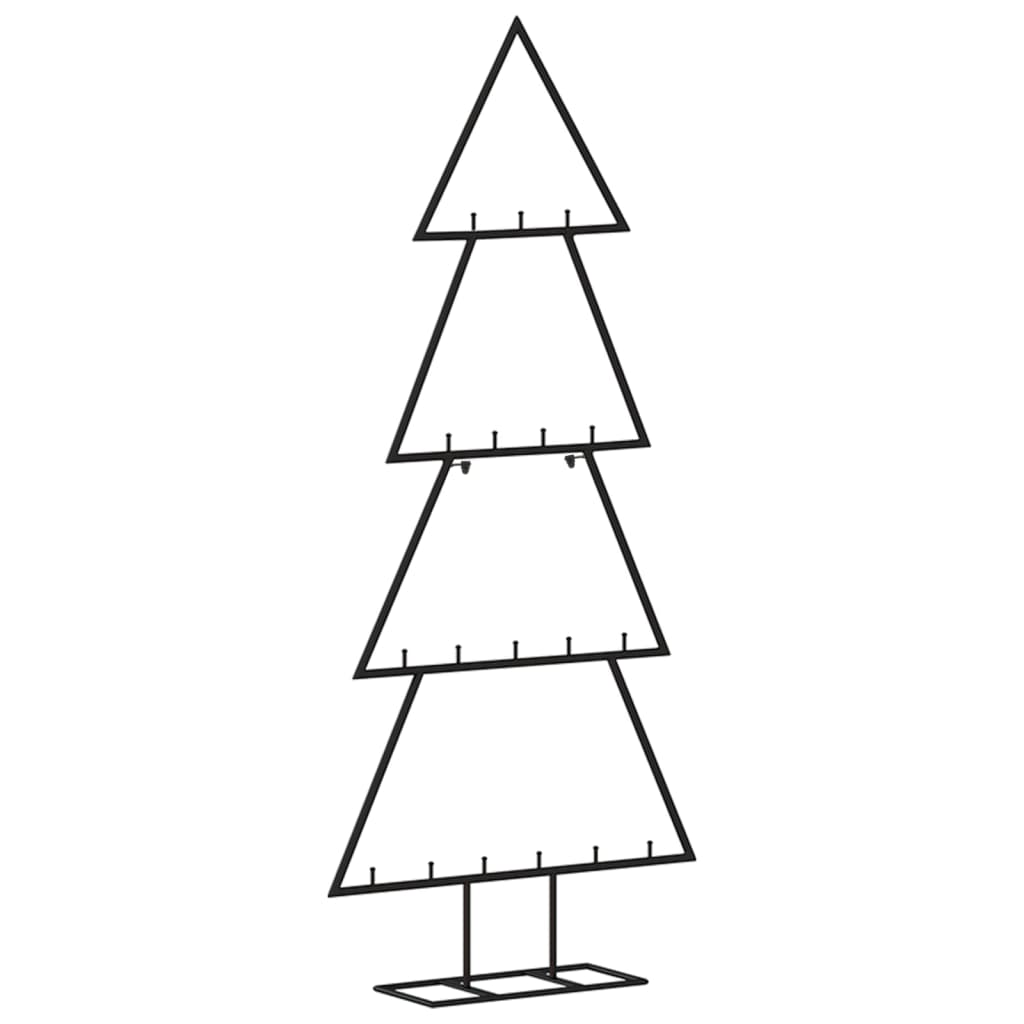 vidaXL Metal Christmas Tree for Decoration Black 35.4"