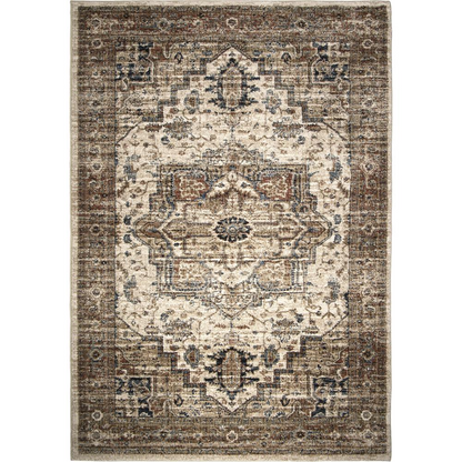 Aria Heriz Medallion Off White (5'1" x 7'6")