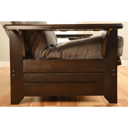 Phoenix Frame Queen-Espresso Finish-Oregon Trail Saddle Mattress-Storage Drawers