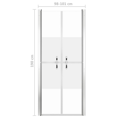 vidaXL Shower Door Half Frosted ESG 39.8"x74.8"