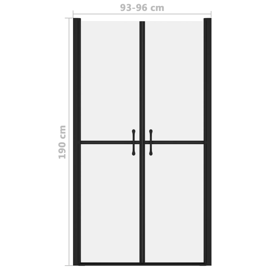 vidaXL Shower Door Frosted ESG (36.6"-37.8")x74.8"