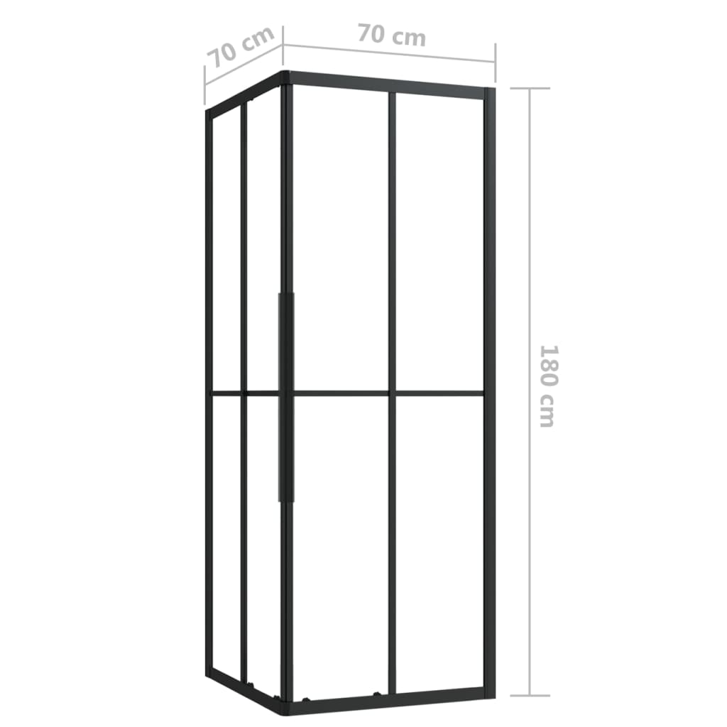 vidaXL Shower Cabin ESG 27.6"x27.6"x70.9"