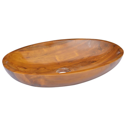 vidaXL Basin Solid Wood Teak 23.6"x15.7"x3.9"