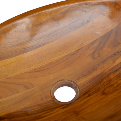 vidaXL Basin Solid Wood Teak 23.6"x15.7"x3.9"