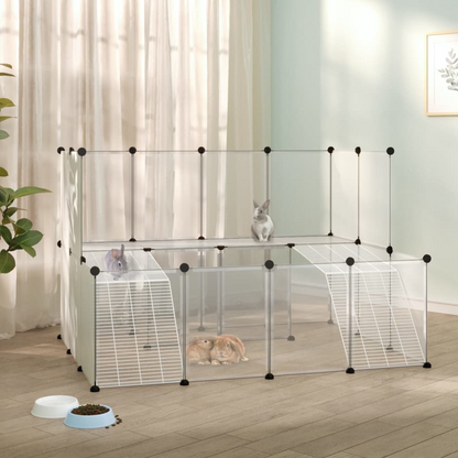 vidaXL Small Animal Cage Transparent 56.3"x42.1"x36.6" PP and Steel