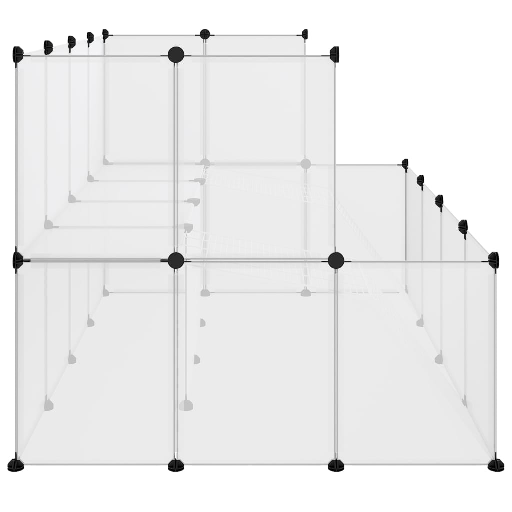 vidaXL Small Animal Cage Transparent 56.3"x42.1"x36.6" PP and Steel