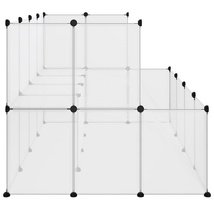 vidaXL Small Animal Cage Transparent 56.3"x42.1"x36.6" PP and Steel