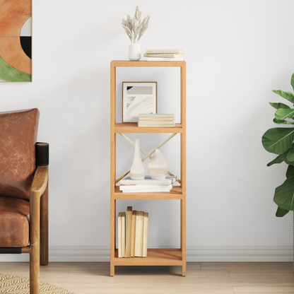 vidaXL 4-Tier Shelf 6.7"x11.8"x44.1" Solid Wood Oak