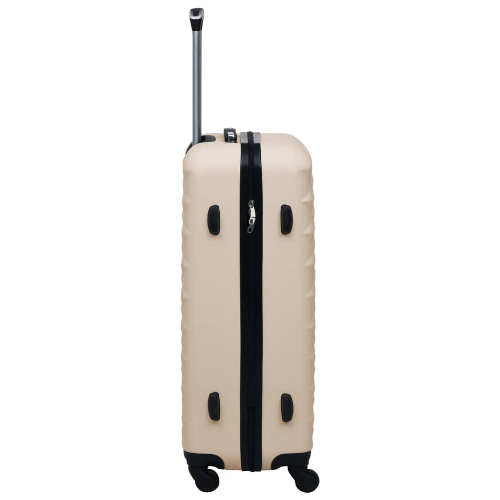 vidaXL Hardcase Trolley Set 3 pcs Gold ABS