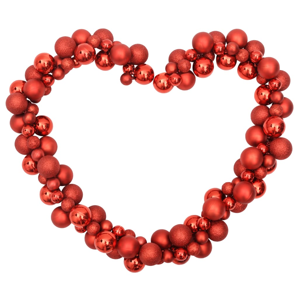 vidaXL Christmas Balls Garland Red 68.9" Polystyrene