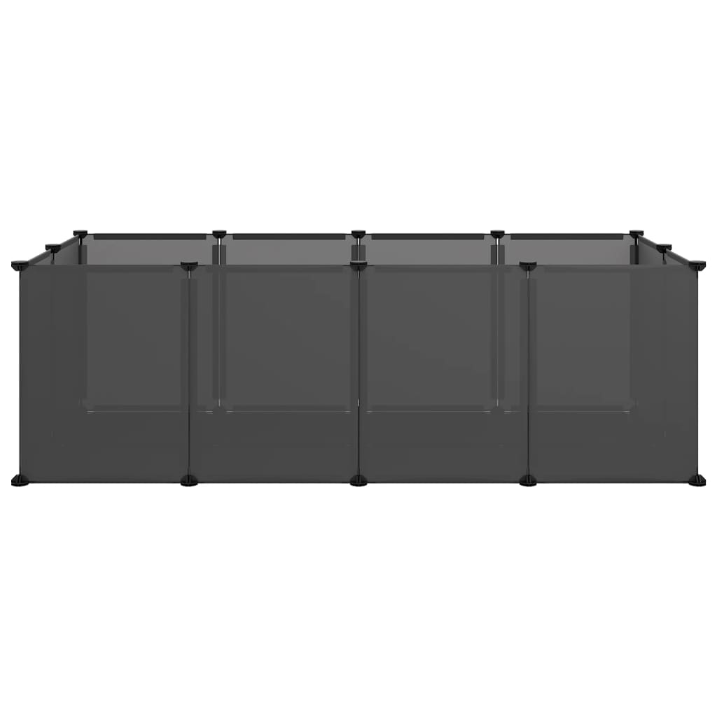 vidaXL Small Animal Cage Black 56.7"x29.1"x18.3" PP and Steel