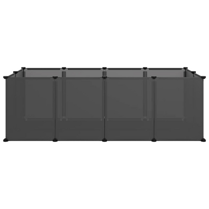 vidaXL Small Animal Cage Black 56.7"x29.1"x18.3" PP and Steel